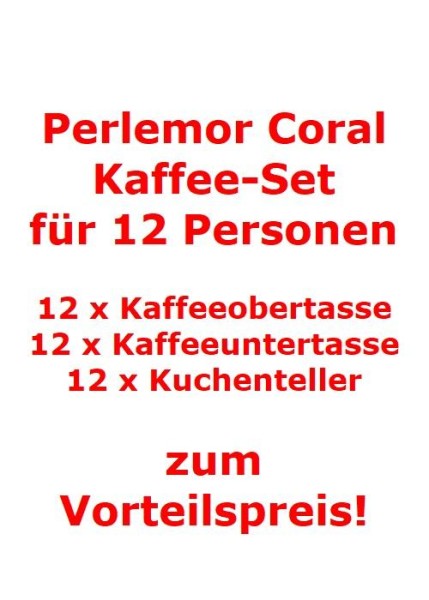 like. by Villeroy & Boch Perlemor Coral Kaffee-Set für 12 Personen / 36 Teile   A U S L A U F ! von Porzellan-Exklusiv