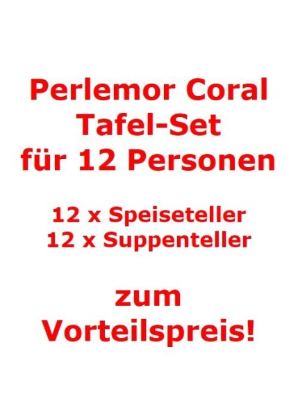 like. by Villeroy & Boch Perlemor Coral Tafel-Set für 12 Personen / 24 Teile von like. by Villeroy & Boch