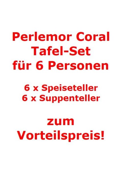 like. by Villeroy & Boch Perlemor Coral Tafel-Set für 6 Personen / 12 Teile von like. by Villeroy & Boch