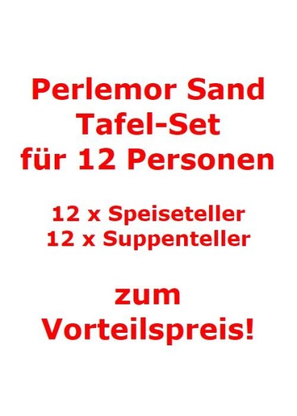 like. by Villeroy & Boch Perlemor Sand Tafel-Set für 12 Personen / 24 Teile von like. by Villeroy & Boch