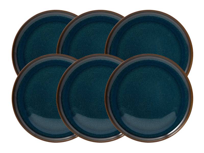 like. by Villeroy & Boch Teller-Set Crafted Denim Frühstücksteller 21cm Set6, Premium Porcelain von like. by Villeroy & Boch