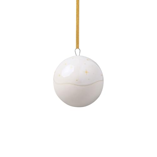 like. by Villeroy & Boch – Winter Glow Ornament Kugel, Weihnachtsdeko aus Premium Porzellan, Baumschmuck mit Sternen, Dekoration für Weihnachten, moderne Dekoration im Winter, Pottery-Stil von Villeroy & Boch