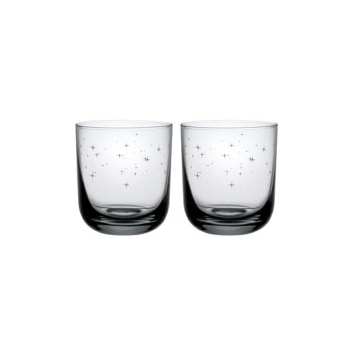 like. by Villeroy & Boch – Winter Glow Wasserglas-Set 2tlg., brilliantes Kristallglas, Wassergläser mit moderner Verzierung für Weihnachten, Festliche Gläser von Villeroy & Boch