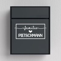 Personalisierter Briefkasten Aufkleber | Vinylfolie Familie Nachname Individuelle Dekoration Für Den Eingangsbereich von lilaMANUFAKTUR