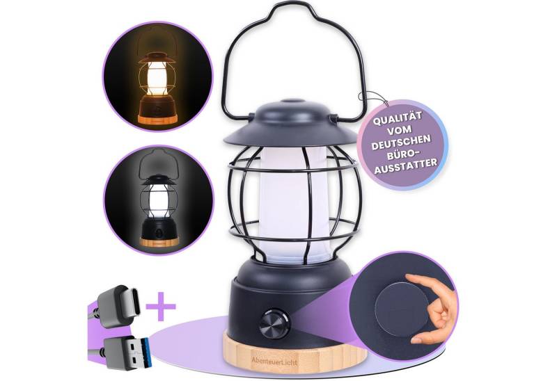 lilatec LED Außen-Tischleuchte Lilatec LED-Campingleuchte AbenteuerLicht schwarz, Integriert, 2200K - 5000K lilatec LED Außen-Tischleuchte Lilatec LED-Campingleuchte AbenteuerLicht schwarz, Integriert, 2200K - 5000K von lilatec