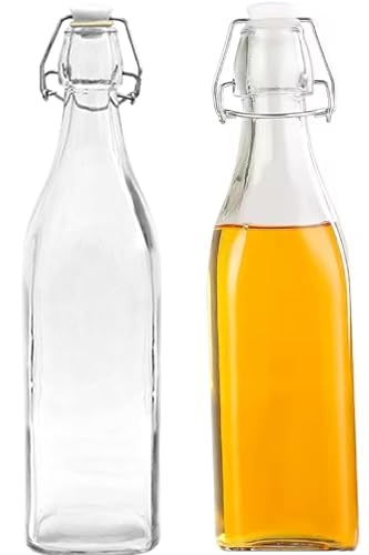 0,5L Leere Glasflasche Zum Befüllen | BügelFLASCHE| Likörflaschen |Essig-Öl Flaschen | Schnapsflaschen |Karaffe |Wasserflasche|Milchflasche BÜGELVERSCHLUSS von lilawelt24