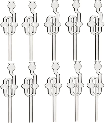 lilawelt24 10 x Gärröhrchen aus Glas Gärrohr für Gummistopfen Gäraufsatz Gärspund Set von lilawelt24