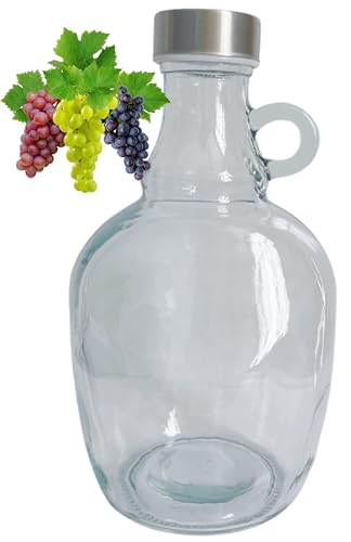 lilawelt24 1L Flasche mit Schraubverschlüss Weinballon Glasballon Weinflasche| Likörflasche |Essig-Öl Flaschen | Schnapsflasche |Karaffe | Leere Glasflasche Zum Befüllen| Weinballon lilawelt24 1L Flasche mit Schraubverschlüss Weinballon Glasballon Weinflasche| Likörflasche |Essig-Öl Flaschen | Schnapsflasche |Karaffe | Leere Glasflasche Zum Befüllen| Weinballon von lilawelt24