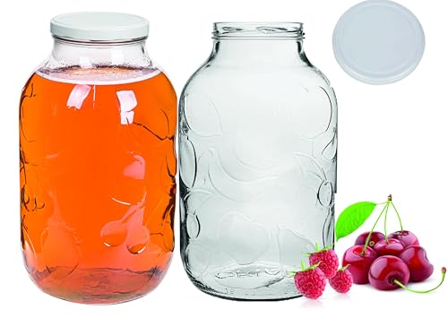 lilawelt24 2x XXL Vorratsgläser 5L Gurkenglas, Einmachglas, Einmachgläser, Glasballon, Vorratsglas, Einweckgläser konservierung Konservengläser von lilawelt24