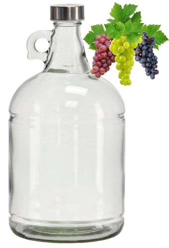3L Flasche mit Schraubverschlüss Weinballon Glasballon Weinflasche| Likörflasche |Essig-Öl Flaschen | Schnapsflasche |Karaffe | Leere Glasflasche Zum Befüllen| Weinballon von lilawelt24