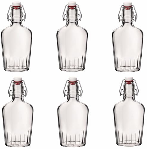 6x 500 ml Leere Glasflasche Zum Befüllen| Likörflaschen |Essig-Öl Flaschen | Schnapsflaschen |Karaffe|Bügelverschluss von lilawelt24