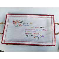 Handgestickt, Küche Und Esszimmer Service, Essen Getränke Service, Mutter Geschenk, Haus Wohnen, Handarbeit, Täglichen Gebrauch, Besondere Präsent von lililapt
