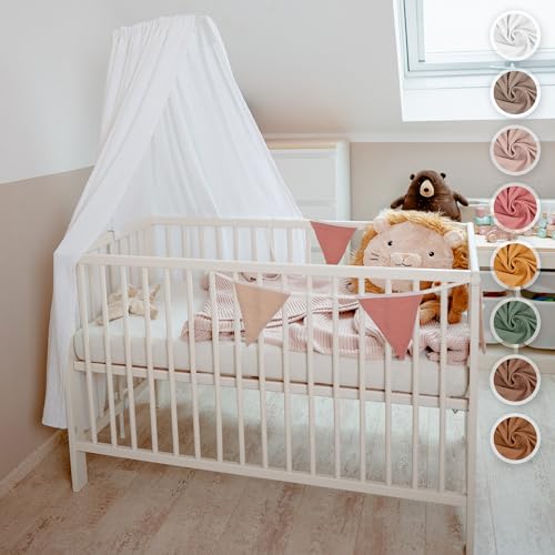 lilimaus Betthimmel Babybett - Himmel aus 100% Musselin Baumwolle - Tolles Geschenk für Baby- und Kinderzimmer - Himmelbett Vorhänge für Mädchen und Jungen von lilimaus