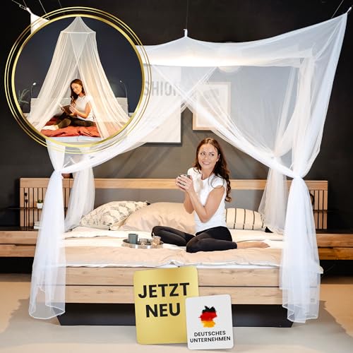 lilimaus Betthimmel Doppelbett rechteckig - XXL Baldachin für große Betten - Himmelbett - Mädchen und Jungen - Kinderzimmer oder Schlafzimmer Deko - Moskitonetz von lilimaus