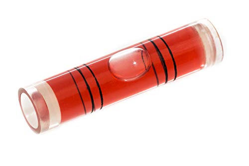 Kleine Libelle, Wasserwaage in rot, rund, 40mm Länge, 9,5mm Durchmesser für Industrie, Technik, Hobby oder Camping von lillybox