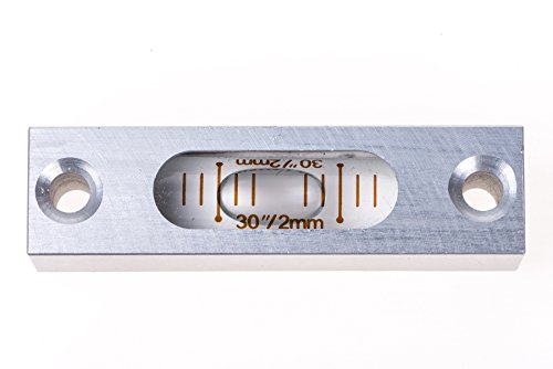 Rechteckige, robuste Metall Aluminum Wasserwaage/Libelle, 57mm breit, 14mm tief und hoch - mit Befestigungsmöglichkeit von lillybox