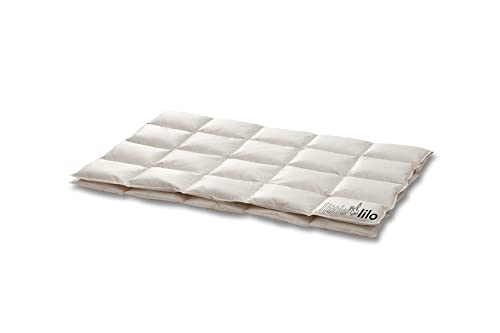 Lilo KBA Kinderbettdecke 100x135 cm - Daunendecke aus 100% Biologischer Baumwolle - Füllung mit 90% Daunen und 10% Federn - Premium Qualität durch Made in Germany von Lilo