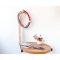 strukturierter Gewickelter Seil Wandbehang, Boho Makramee Knoten Kunst in Orange Und Braun, Moderne Baumwollseil Wandkunst strukturierter Gewickelter Seil Wandbehang, Boho Makramee Knoten Kunst in Orange Und Braun, Moderne Baumwollseil Wandkunst von liloufiberart