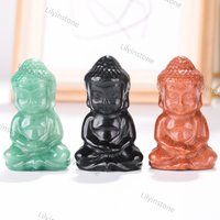 2 Zoll Crystal Buddhas, Geschnitzter Buddha, Edelstein Buddha Statue, Meditation Stein, Heilung Lucky Decor.room Decor von lilyinstone