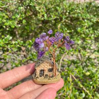 5 Stile Multi Edelstein Baum, Wire Wrapped Crystal Tree, Resin House Base, Amethyst, Rosenquarz, Grüner Aventurin, Aquamarin, Mix Stone Chip Tree von lilyinstone