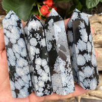 Schneeflocken Obsidian Kristall, Obsidian Punkte, Obsidian Turm, Heilkristalle Und Steine, Schneeflocken Obsidian, Chakra Kristalle, Mineralien von lilyinstone