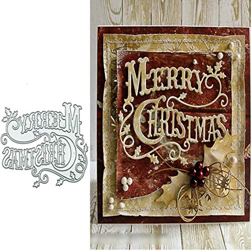Merry Christmas Stechpalmenblätter-Metall-Stanzschablonen, weihnachtliches Wort Hintergrund Layering Stanzschablonen Stanzschablonen Stanzschablonen für Album, Karten, Scrapbooking, DIY-Dekoration Merry Christmas Stechpalmenblätter-Metall-Stanzschablonen, weihnachtliches Wort Hintergrund Layering Stanzschablonen Stanzschablonen Stanzschablonen für Album, Karten, Scrapbooking, DIY-Dekoration von Fclily@JJ