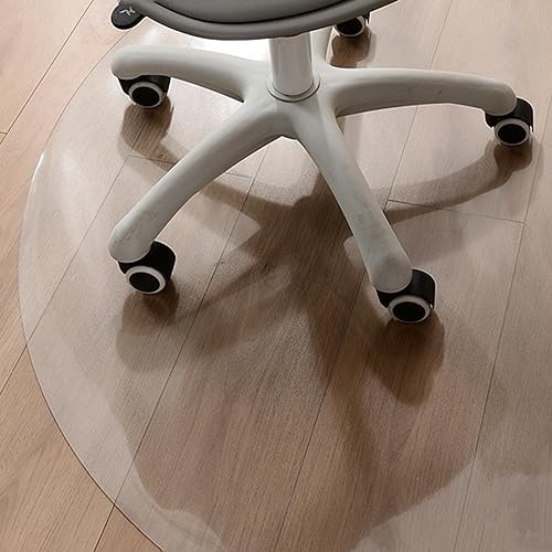 Clear Stuhlmatte für Harte Böden,Runde PVC Transparent Stuhlmatte 1.5 mm Dicke bodenschutzmatte bürostuhl für Büro Oder Zuhause Runde Form Fußmatte (Diameter 45cm/17.7in) von limiao123