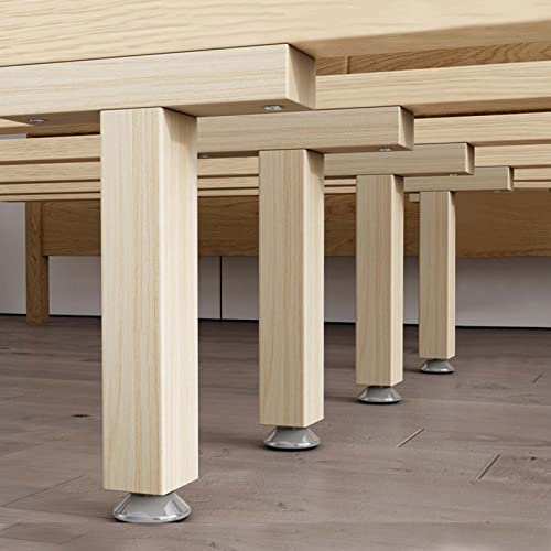 limiao123 Massivholz Möbelfüße,4Pcs Verstellbare Bettrahmen Stützfüße Tischbeine T Typ Reihenrahmen Bettbeine für Möbel Tatami Bett Stützfüße Zubehör 4Pcs (33cm(12.9in)) von limiao123