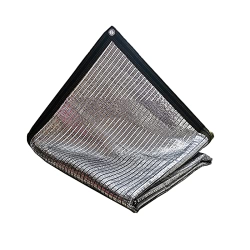 Schattennetz,Aluminium Gewächshäuser Reflektierend Sonnenschutz Tuch 75% UV Sonnenschutz HDPE Sonnenschutz Sonnensegel für Gewächshaus Balkon (2x2m) von limiao123