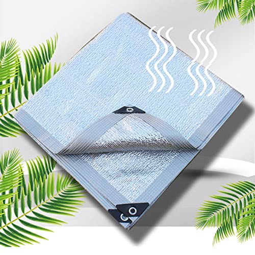 Sonnenschutznetz,Alu Schattennetz Netz 99% Sonnenabweisender Sonnensegel Hitzeschutz UV Schutz für Auto Hund Camping Gewächshäuser reflektierend (3x6m) von limiao123