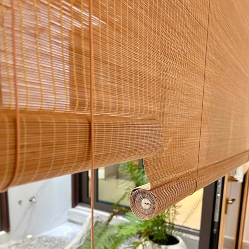 limiao123 Bambusrollo Outdoor,Natürliche Bambusrollo Holzrollos Seitenzugrollo Lichtfilterung Sonnenschutz Anti-UV für Teehaus Restaurant Garten Balkon (160x110cm(63x43in)) von limiao123