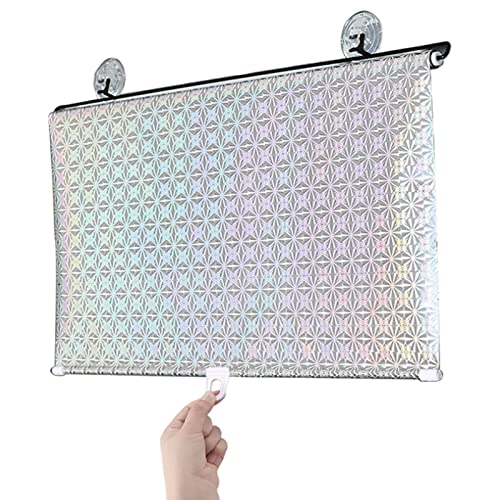 limiao123 Sonnenschutz Rollo Verdunkelungsrollo Mit Saugnapf,Auto Sonnenblende Fensterrollo Sichtschutz Einziehbarer Temporäre Jalousien Für Innen (40x60cm) von limiao123