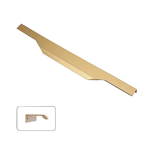 limiao123 Versteckte Schrankgriffe 1 Stück Unsichtbarer Möbelgriff für Kleiderschrank,Schlafzimmer Moderne Küchengriffe mit Schrauben (35cm/13.7in,Gold) von limiao123