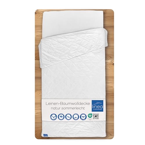 LINEA by böhmerwald - nature - Leinen- / Baumwolledecke sommerleicht, 135x200, 60% Leinen / 40% Baumwolle, Allergiker geeignet, waschbar schonend bis 40°C, in Deutschland produziert LINEA by böhmerwald - nature - Leinen- / Baumwolledecke sommerleicht, 135x200, 60% Leinen / 40% Baumwolle, Allergiker geeignet, waschbar schonend bis 40°C, in Deutschland produziert von linea