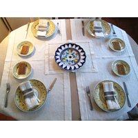 Tischdecke Handgestickt, Hochzeitsgeschenk, Tischläufer Gezogen Fadengestickt Tischdecke Handgestickt, Hochzeitsgeschenk, Tischläufer Gezogen Fadengestickt von linenartisan