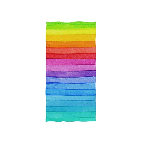 linomo Handtuch Bunt Regenbogen Handtuch Baumwolle Gesicht Towel Dish Geschirrtuch für Kinder Mädchen Jungen von linomo