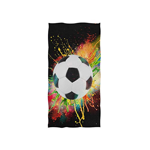 linomo Handtuch Galaxis Fußball Handtuch Baumwolle Gesicht Towel Dish Geschirrtuch für Kinder Mädchen Jungen von linomo