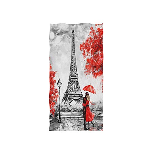 linomo Handtuch Jahrgang Eiffelturm Paris Handtuch Baumwolle Gesicht Towel Dish Geschirrtuch für Kinder Mädchen Jungen von Linomo