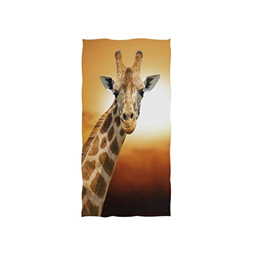 linomo Handtuch Tier Giraffe Handtuch Baumwolle Gesicht Towel Dish Geschirrtuch für Kinder Mädchen Jungen von linomo
