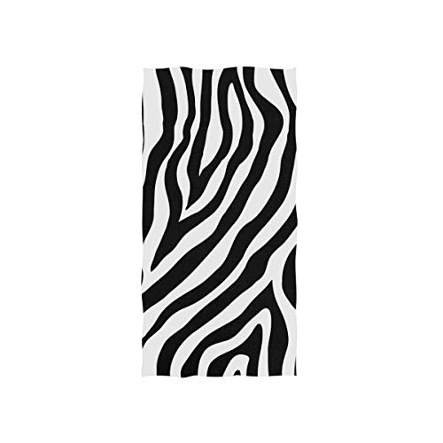 linomo Handtuch Tier Zebra Druck Handtuch Baumwolle Gesicht Towel Dish Geschirrtuch für Kinder Mädchen Jungen von linomo