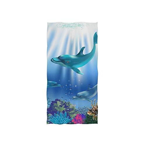 linomo Handtuch Tropisch Fisch Meer Delphin Handtuch Baumwolle Gesicht Towel Dish Geschirrtuch für Kinder Mädchen Jungen linomo Handtuch Tropisch Fisch Meer Delphin Handtuch Baumwolle Gesicht Towel Dish Geschirrtuch für Kinder Mädchen Jungen von linomo