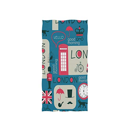 linomo Handtuch UK London Symbol Handtuch Baumwolle Gesicht Towel Dish Geschirrtuch für Kinder Mädchen Jungen von linomo