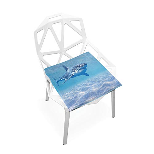 linomo Meer Tier Hai Memory Foam Stuhlkissen Sitzkissen für Kinder, 40 x 40 cm von linomo