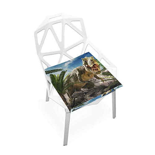 linomo Tier Dinosaurier Memory Foam Stuhlkissen Sitzkissen für Kinder, 40 x 40 cm von linomo