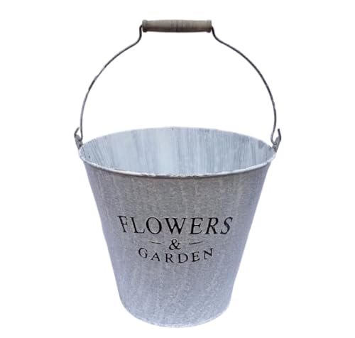 Eimer, Dekoeimer, Garteneimer, Metalleimer 'Flowers & Garden', verzinkt Eimer, Dekoeimer, Garteneimer, Metalleimer 'Flowers & Garden', verzinkt von linoows