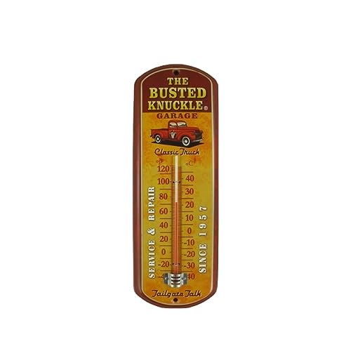 G1042: Werbe Thermometer Classic Truck, Retro Blech Thermometer, Wandthermometer von linoows