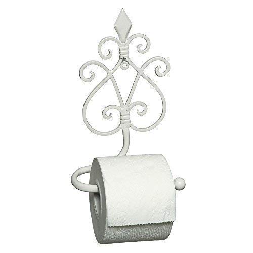 G1263: Retro Toilettenpapierhalter, Papierrollenhalter, Klorollenhalter in Weiß von linoows