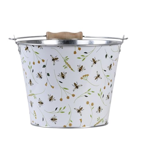 Gießeimer, englischer Garteneimer, Zink Eimer, Pflazeneimer Blumenkübel 5 Liter von linoows