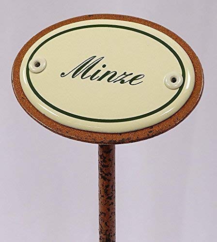 linoows Kräuterschild Kräuterstecker Emaille, Minze, Erdspieß 25 cm linoows Kräuterschild Kräuterstecker Emaille, Minze, Erdspieß 25 cm von linoows