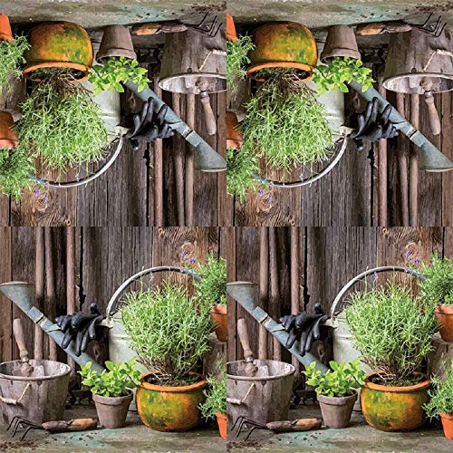 Servietten Kräuter 20 Stück Garten Ambiente Servietten Küchenkräuter 33x33 cm von linoows